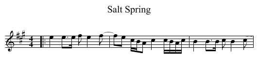 Salt Spring - staff notation