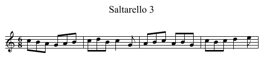 Saltarello 3 - staff notation