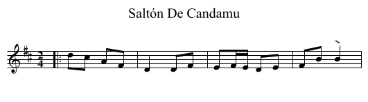 Saltón De Candamu - staff notation