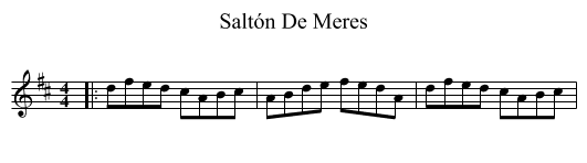 Saltón De Meres - staff notation