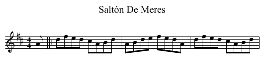 Saltón De Meres - staff notation