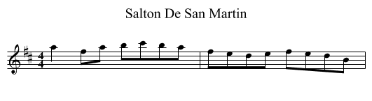 Salton De San Martin - staff notation