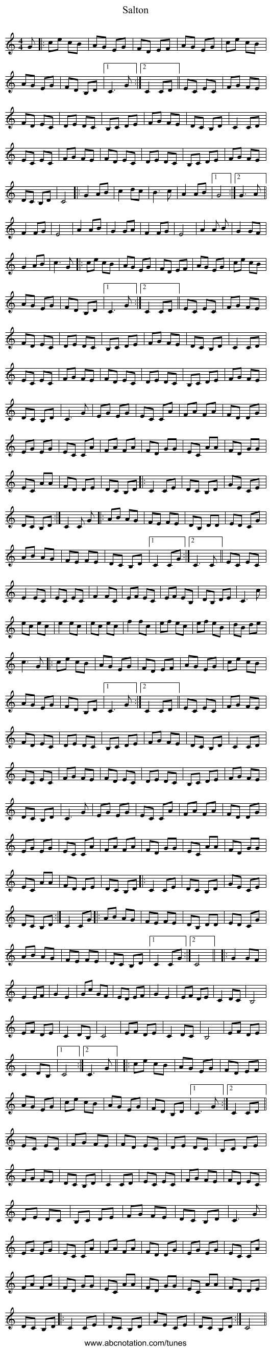 Salton - staff notation