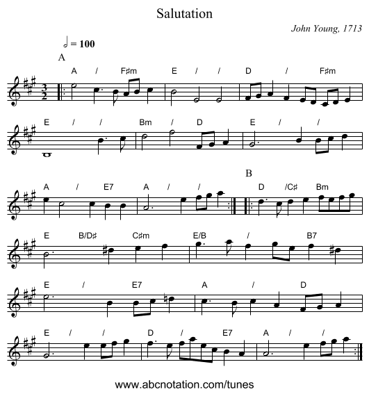 Salutation - staff notation