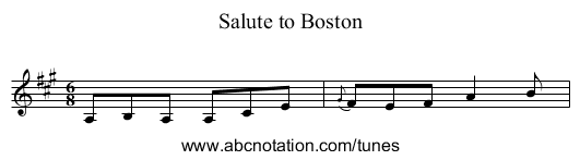 Salute to Boston - staff notation