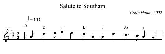 Salute to Southam - staff notation
