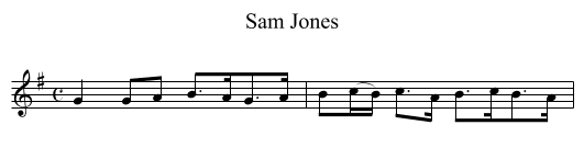 Sam Jones - staff notation