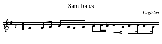 Sam Jones - staff notation