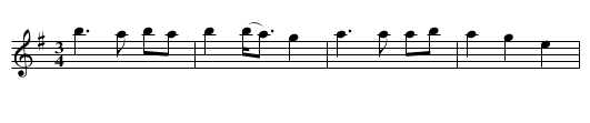 Sam Moore Waltz - staff notation