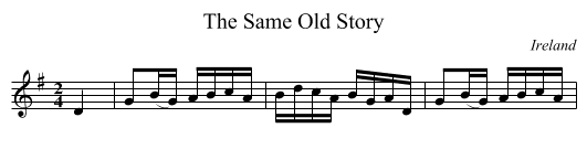 Same Old Story, The  - staff notation