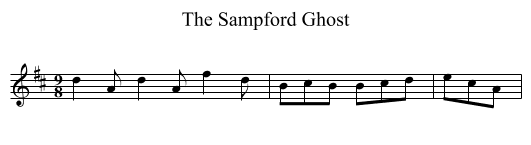 Sampford Ghost, The - staff notation