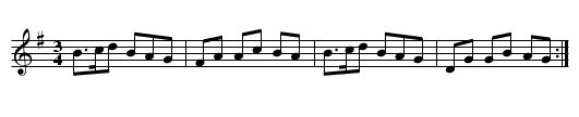Sample tune - abc2mtex (English.abc) - Dusty Miller, The - Binny's Jig - staff notation