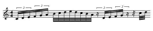 Sample tune - abcm2ps (sample2.abc) - Beams - staff notation
