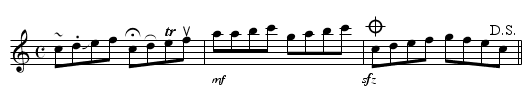 Sample tune - abcm2ps (sample2.abc) - Decorations on two voices (also in 'd:' lines) - staff notation