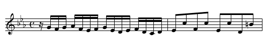 Sample tune - abcm2ps (voices.abc) - Praeludium II (WT II) - staff notation