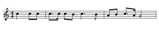 Samsonville Lancers - staff notation