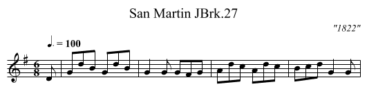 San Martin JBrk.27 - staff notation