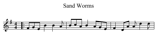 Sand Worms - staff notation