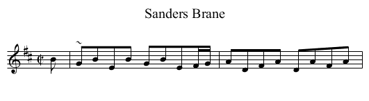 Sanders Brane - staff notation