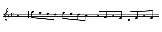 Sand's Hornpipe [2] - staff notation