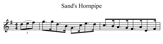 Sand's Hornpipe - staff notation