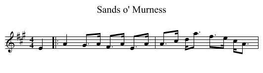 Sands o' Murness - staff notation