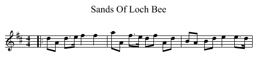 Sands Of Loch Bee - staff notation