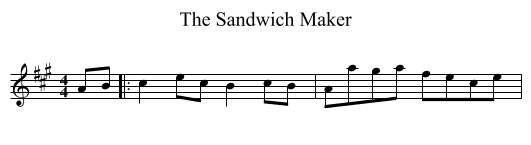 Sandwich Maker, The  - staff notation