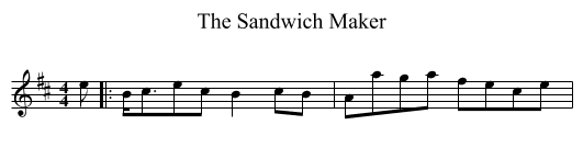 Sandwich Maker, The  - staff notation