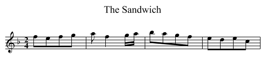Sandwich, The - staff notation