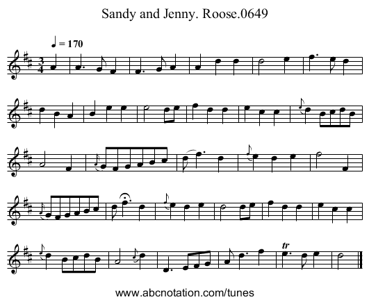 Sandy and Jenny. Roose.0649 - staff notation