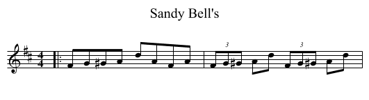 Sandy Bell's - staff notation