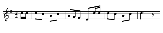Sandy Boy - staff notation