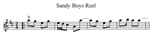 Sandy Boys Reel - staff notation