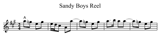 Sandy Boys Reel - staff notation
