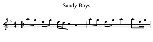 Sandy Boys - staff notation