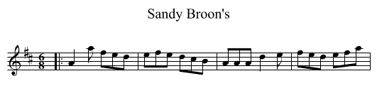 Sandy Broon's - staff notation