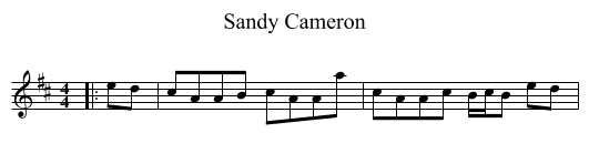 Sandy Cameron - staff notation