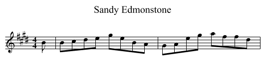 Sandy Edmonstone - staff notation