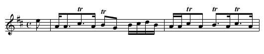 Sandy Gow's three Pints - staff notation