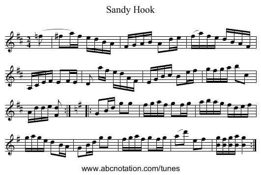 Sandy Hook - staff notation