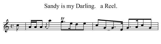 Sandy is my Darling.   a Reel. - staff notation
