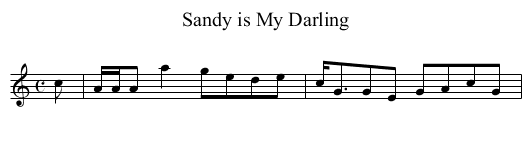 Sandy is My Darling - staff notation