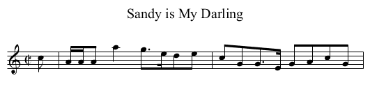 Sandy is My Darling - staff notation