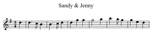 Sandy & Jenny - staff notation