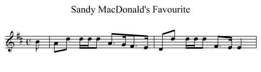 Sandy MacDonald's Favourite - staff notation