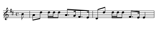 Sandy MacDonald's Favourite - staff notation