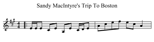 Sandy MacIntyre's Trip To Boston - staff notation