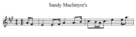 Sandy MacIntyre's - staff notation