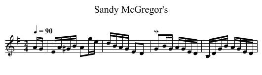 Sandy McGregor's - staff notation